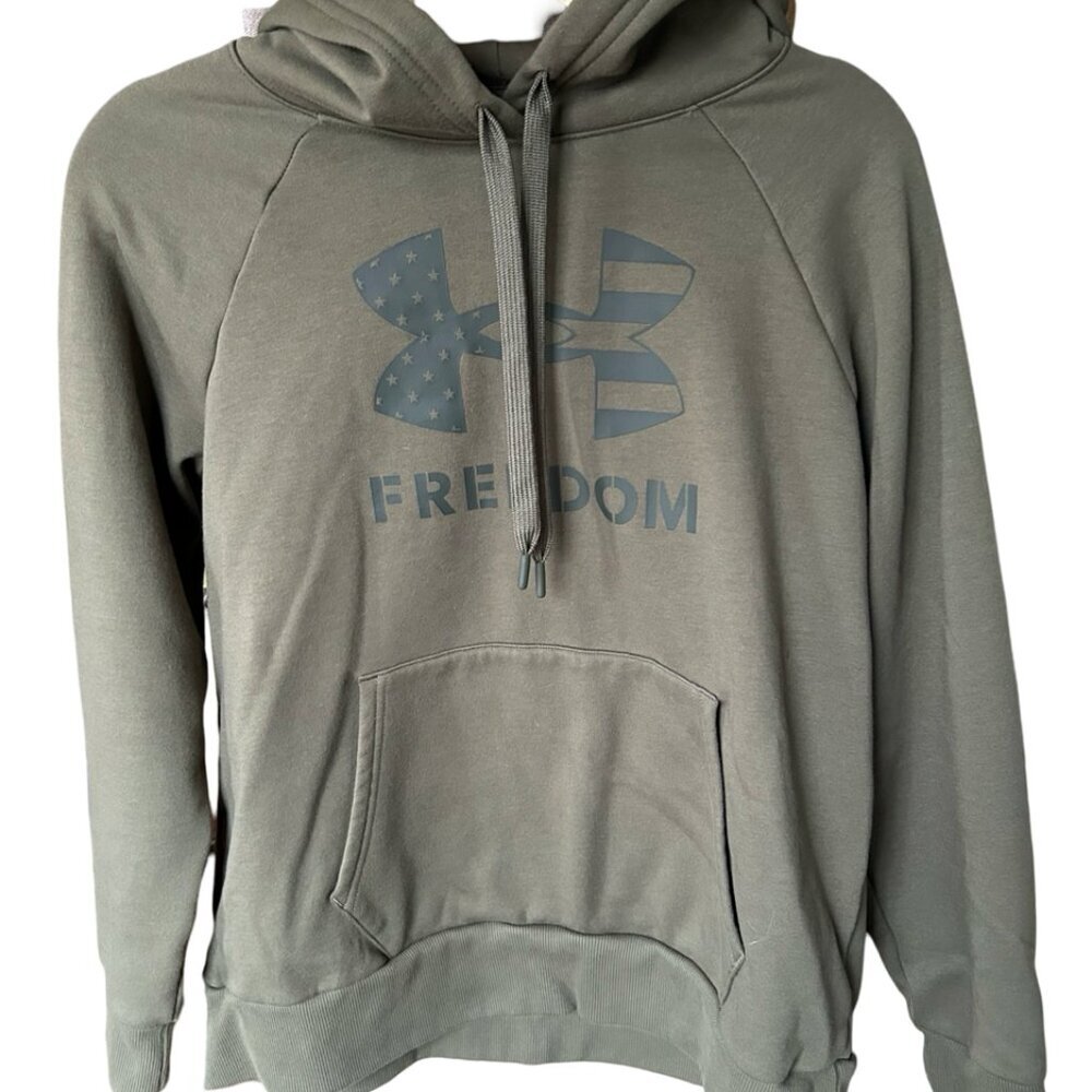 Under Armour Unisex Olive Colored Freedom Hoodie Sweatshirt Size M
